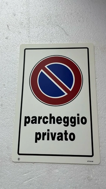 Cartelli Parcheggio Privato - 2 Pezzi In Alluminio, 20x30 Cm, Blu - Foto 11