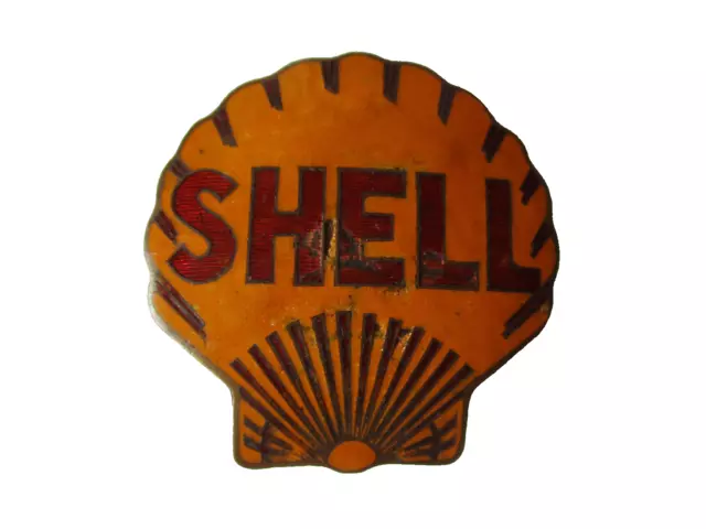 vintage 1930 Shell Oil Gas Station Attendant Hat Badge Pin RARE