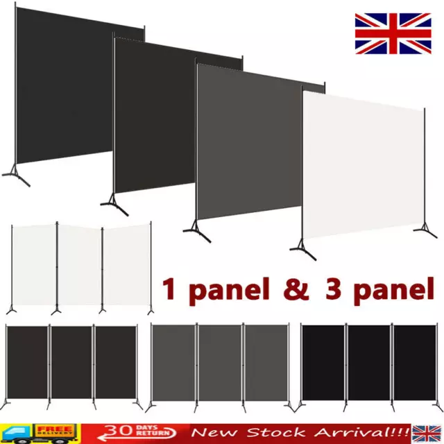 1/3 Panel Freestanding Room Divider Wall Partition Bedroom Decor Privacy Screen