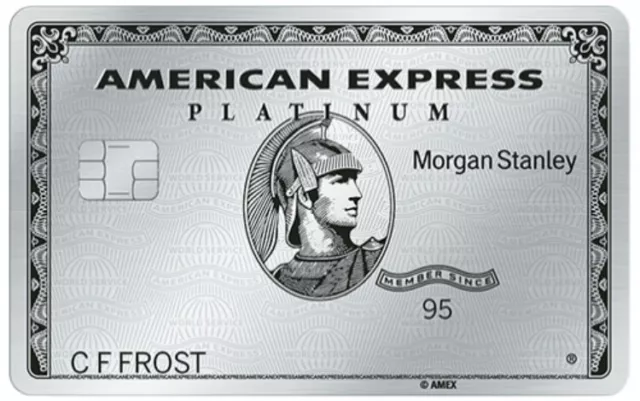 PLATINUM American Express Morgan Stanley METAL card. Canceled. Collectible