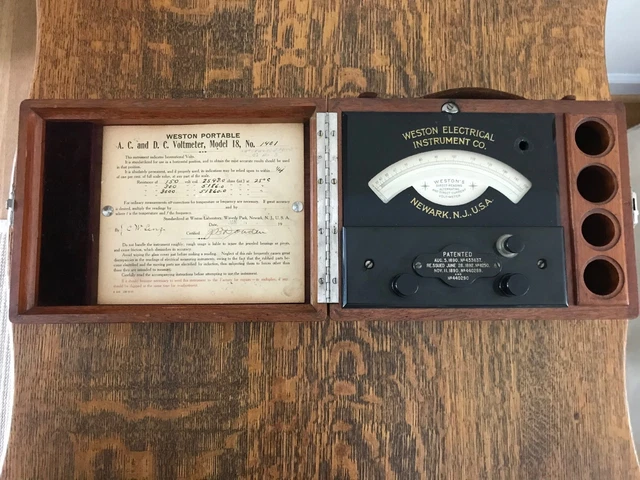 Vintage Weston Electrical Instrument Portable AC and DC Voltmeter Model 18 Rare