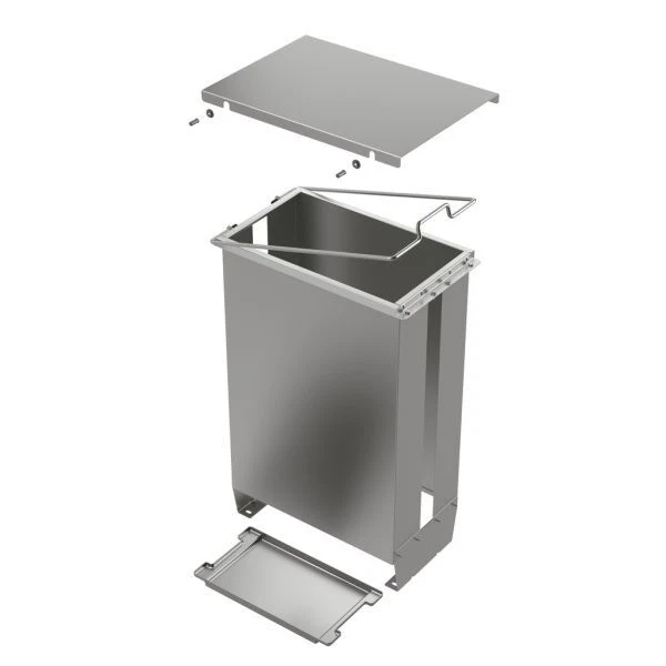 GTV Set De Collecteurs De Déchets AxiSpace, Pour Tiroirs Et Armoires D'une Largeur De 600 Mm, Composé De Bacs De 2 X 15 L, Poubelle En Plastique Avec Particules De Graphène, Couleur - 8