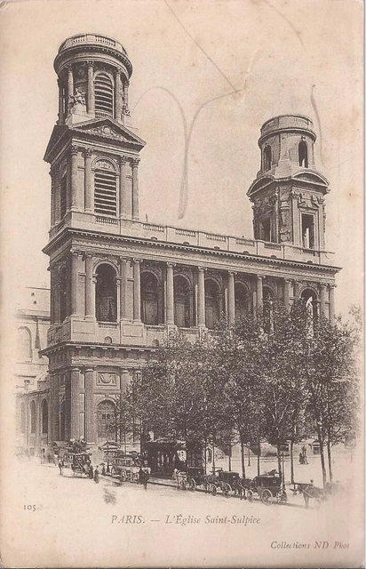 CPA 75 PARIS.L EGLISE SAINT SULPICE. ND PHOT. NON ECRITE VERS 1920. TBE (ref 64)