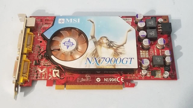 VINTAGE MSI GEFORCE 7900GT 256MB GDDR3 Graphics Card -NX7900GT