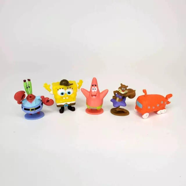 Spongebob And Friends Cake Topper lot Of 5 Patrick, Mr. Crabs, Sandy Cheeks