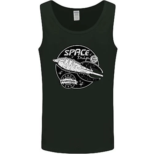 Space Trip Rocket Ship Astronaut Mens Vest Tank Top