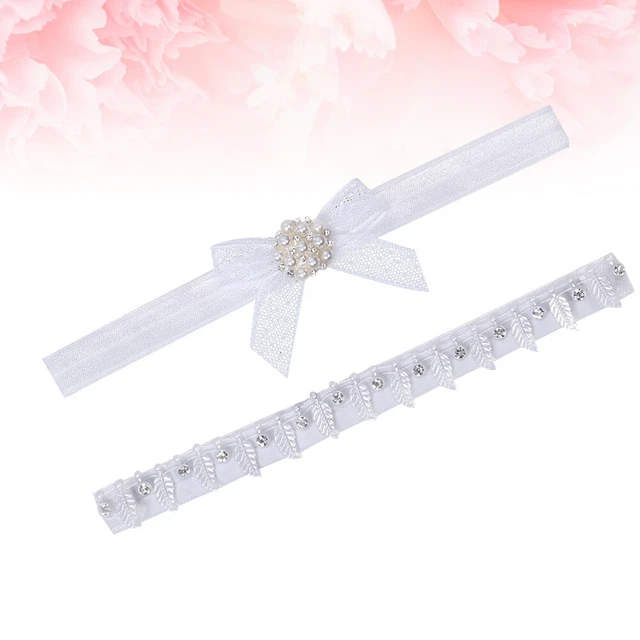 2 Pcs Jarretière De Mariage En Dentelle Combinaison Robe De Mariée