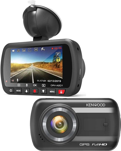 KENWOOD DVR-A201 DashCam FullHD 2,7 Zoll Display 2 MP GPS B-Ware
