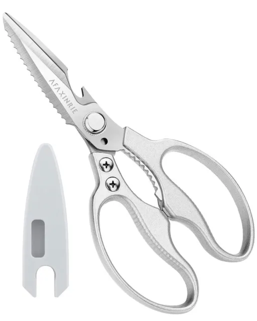  Fackelmann Multi-Purpose Kitchen Scissors With Bottle Opener,  Stainless Steel, Silver : Home & Kitchen