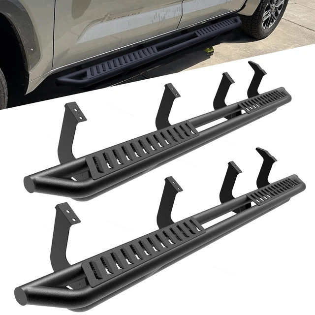 BLACK RUNNING BOARDS Fits 20222024 Toyota Tundra CrewMAX Cab Side Step