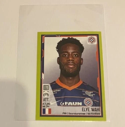 ELYE WAHI PANINI ADRENALYN 2024 CARD #207 ROOKIE MONTPELLIER HSC FRANCE