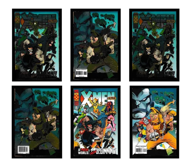 X-Men Alpha #1 (Lot of 3) Newsstand, 1st & 2nd Print Variant Marvel Comics 1995
