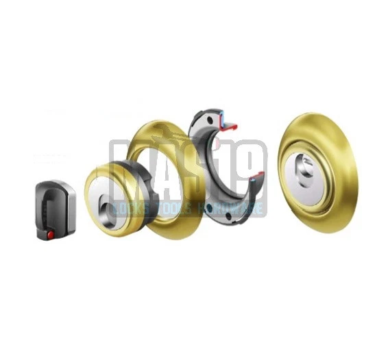 Disec Defender magnetico MAG3G Diamond SUPERTOP H.25 5 chiavi 3GD2ST-25D1 Ottone lucido - Il Ferramenta Disec Defender magnetico MAG3G Diamond SUPERTOP H.25 5 chiavi 3GD2ST-25D1 Ottone lucido - Il Ferramenta