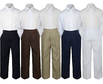 2pc Boy Toddler Teen Kid Formal Party Tuxedo Suit White Shirt & Pants set Sm-20