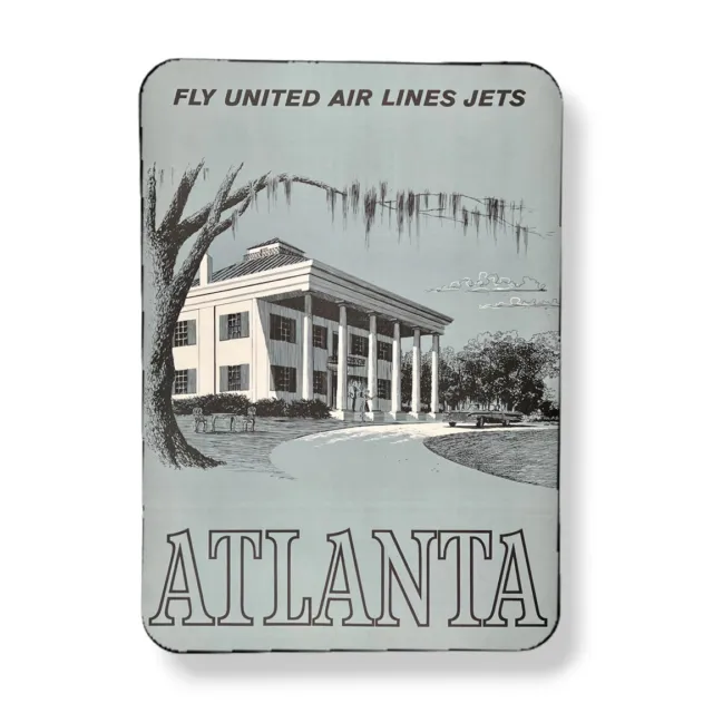 Atlanta Georgia Magnet Vintage Airline Travel Poster Art Print  Sublimated 3"x4"