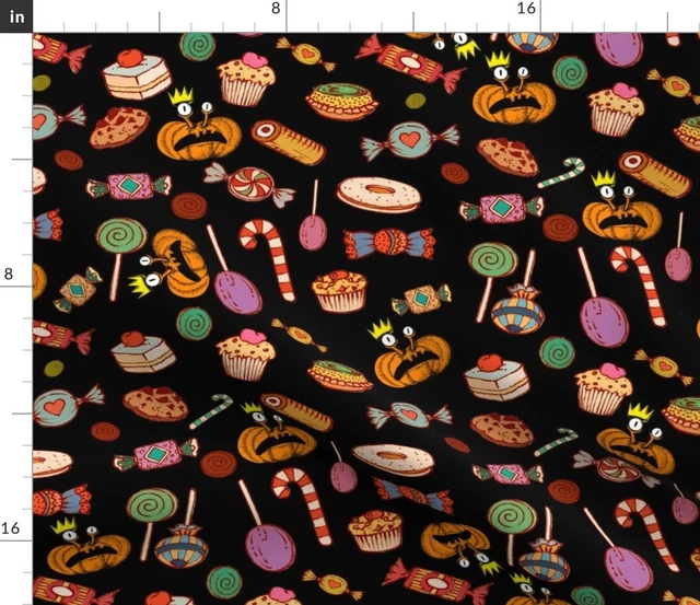 Pumpkins Sweets Halloween Pumpkin Candy Comic Spoonflower Fabric by the Yard