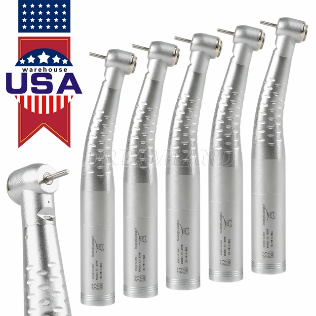 5Pcs Dental Fiber Optic Handpiece 6 Hole Turbine fit Quick Coupler yk6y
