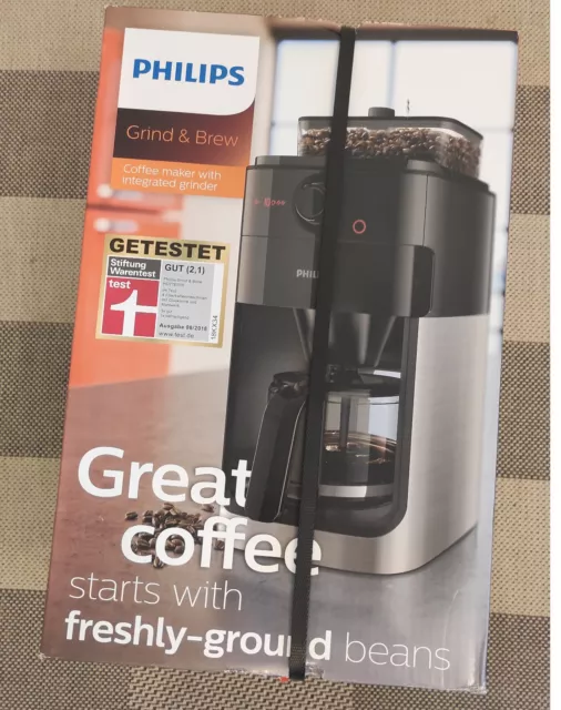 Machine à Café - PHILIPS HD7767/00 - à Filtre avec Broyeur à Grains - NEUVE
