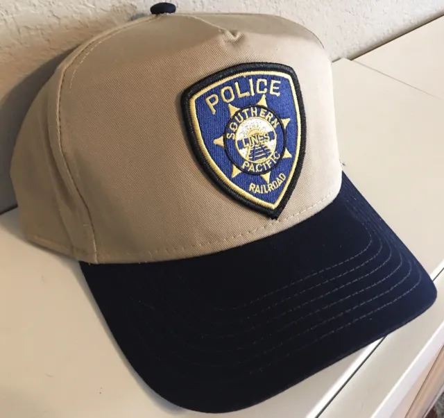 Cap / Hat-(Khaki/Navy) Vintage SOUTHERN PACIFIC Railroad Police (SP) #22344- NEW
