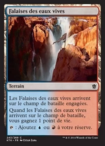 MTG Magic KTK - (4x) Swiftwater Cliffs/Falaises des eaux vives, French/VF