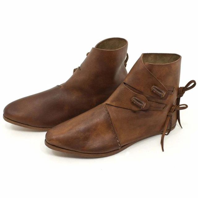 Viking Chaussures Type Jorvik Avec Simply Cloué Semelle Marron Pour Renaissance