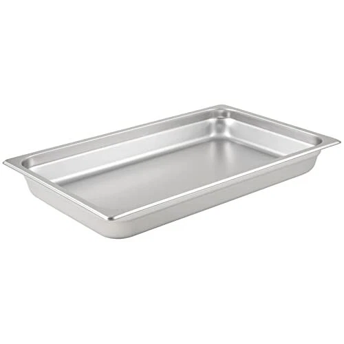 Winco 2.5-Inch Deep Full-Size Anti-Jamming Steam Table Pan 25 Gauge NSF