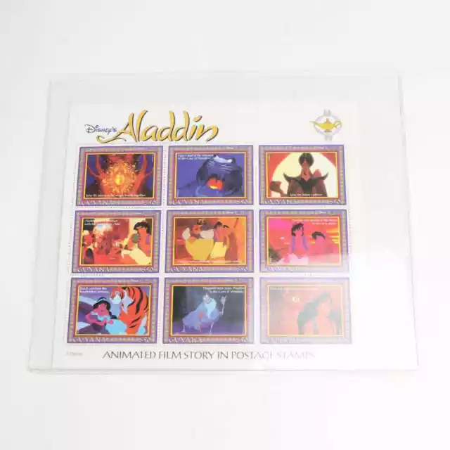 Guyana Aladdin Film Carpet Disney Souvenir Sheet of 9 Stamps Mint NH