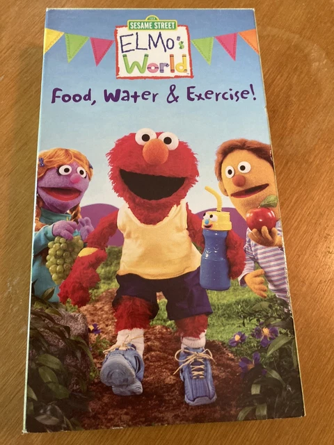 Sesame Street Elmo S World Food Water Exercise Rare Vhs Tested | Hot