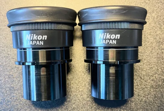 One pair Nikon CFUWN 10X/26.5 Microscope Eyepieces