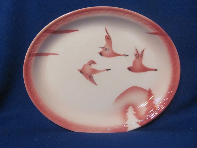 Vintage Restaurant China Traveler Milwaukee Railroad China Large Oval Plate 9.87