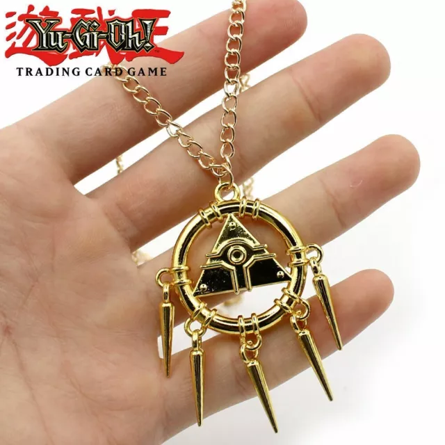 yugioh Millennium ring Necklace gold Pendant Yugi Pegasus Chain Toys Yu-Gi-Oh