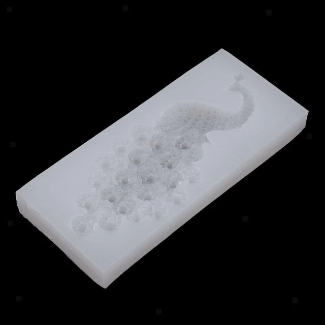 Peacock Shape Jewelry Silicone Mold Craft Tools Diamond Pendant Crystal