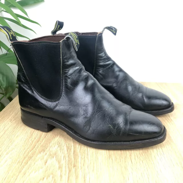 R.M. Williams Black Leather Chelsea Boot Size 6.5H Craftsman Men's Unisex