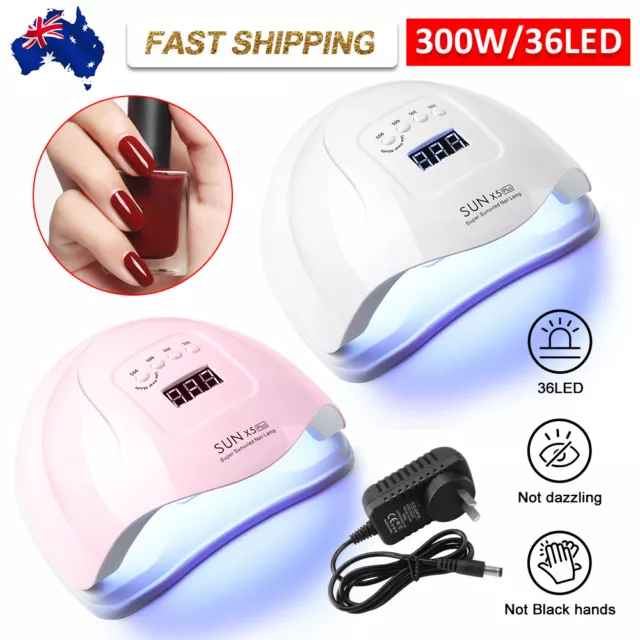 300W SUN X5 UV LED Nail Lamp Light Professional Polish Dryer Gel Curing Machine