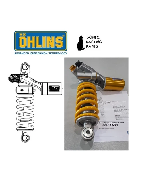 Du 931Ag Rear Shock Absorber Ohlins Ducati 848 Evo / Evo Corse 2011 2013