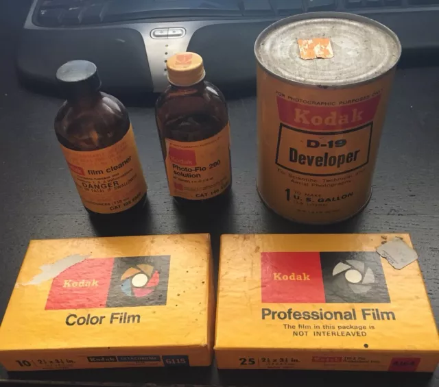 Kodak Professional Film Lot Including Film, Developer, and More