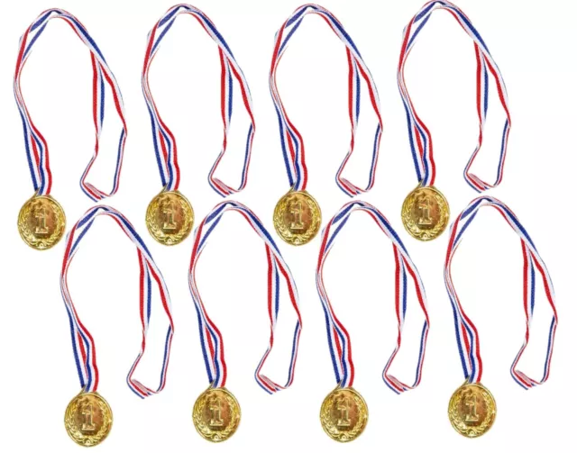 8x Gold Sieger Medaille Winner Nr. 1 Spielzeug Sportverein Sieger Gewinner Pokal 2