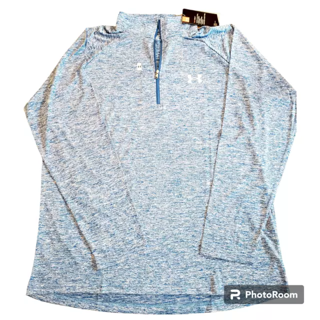 Men's Under Armour UA Tech Space Dye Long Sleeve 1/2 Zip Pullover. XL. Royal NWT