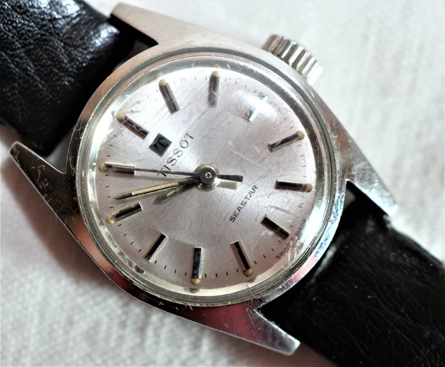 11 Ancienne Montre Homme HX QUARTZ Bracelet Cuir Marron En L'état