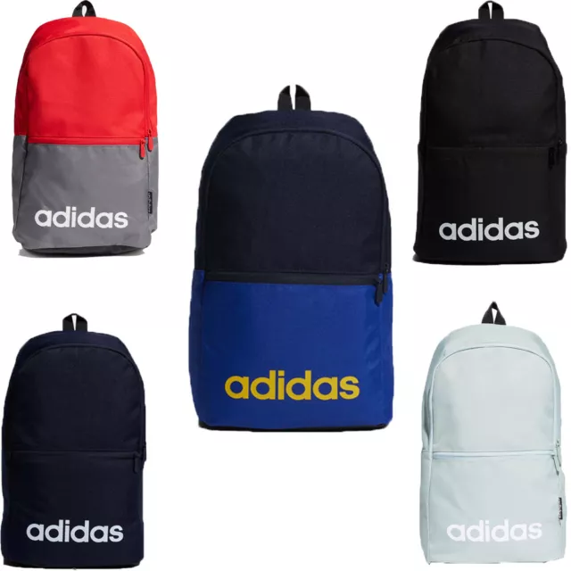 Adidas Mens Womens Backpack Linear Travel School Gym Sports Backpacks Bag New