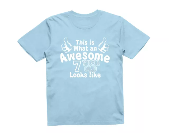 This is What an Awesome 7 Year Old Looks Like Kids T-Shirt  Birthday Gift