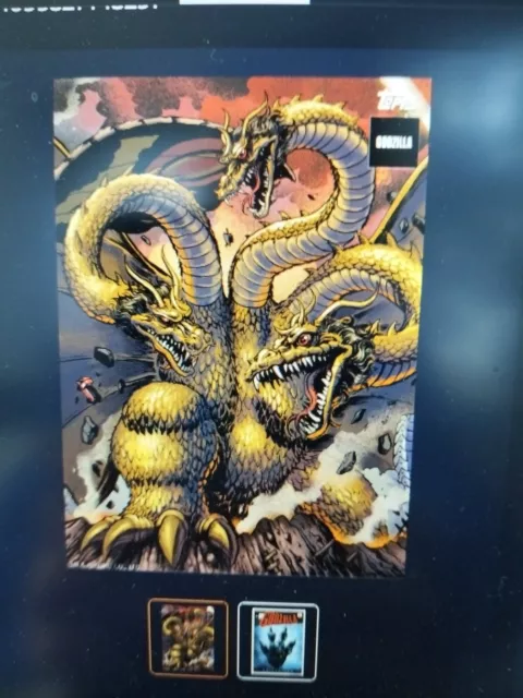 Original Godzilla NFT Series Mural Art Ghidorah Card Topps Digital