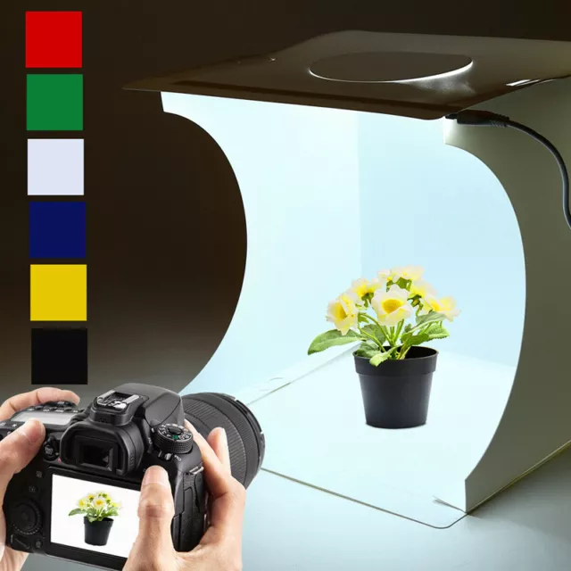 Photo Photography LED Light Box - Large Lighting Tent Room Kit With 6 Backdrops