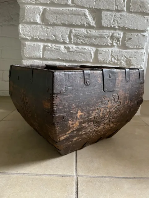Antique Wooden Chinese Basket | Trug