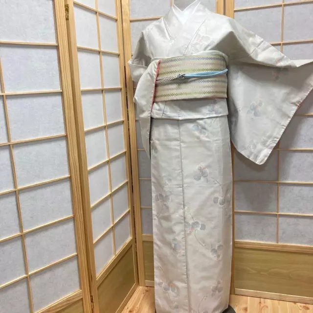 8688# kimono japonés Vintage bata de seda pura kimono tradicional solo se...