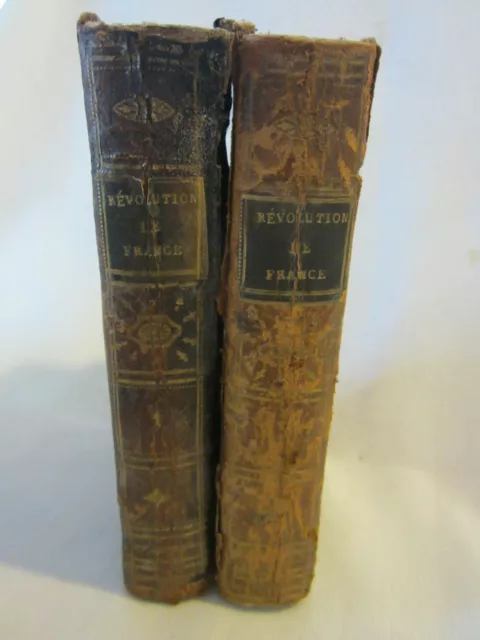 HISTOIRE DES RÉVOLUTIONS DE FRANCE- LAVILETTE 1801. TOME 1 et 2.