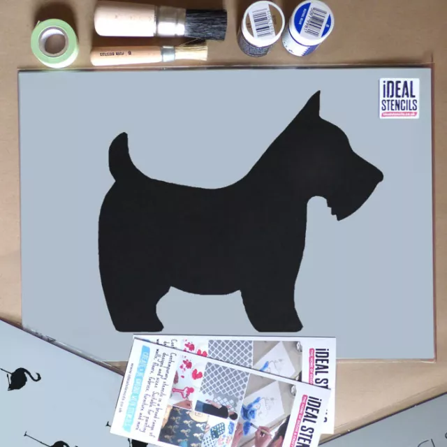 Scottie Dog Stencil Home Wall Decor Paint Reusable Art Craft Ideal Stencils Ltd