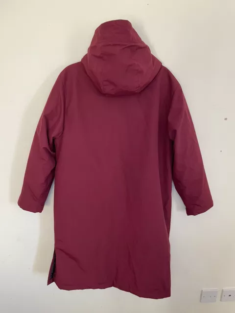 Cappotto Lands End da donna parka Polartec Burgungy UK taglia 10/12 US 6/8 2