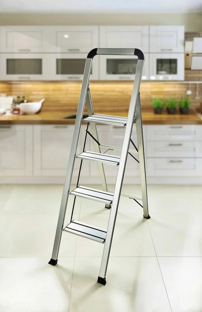 Safety Step Ladder Folding Non Slip Tread 2 3 4 Steps Home DIY Stepladder Stool