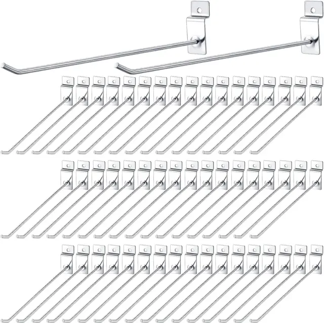 100 Pcs Heavy Duty Slatwall Panel Hooks 10 Inch Hanging Slatwall Accessories Met